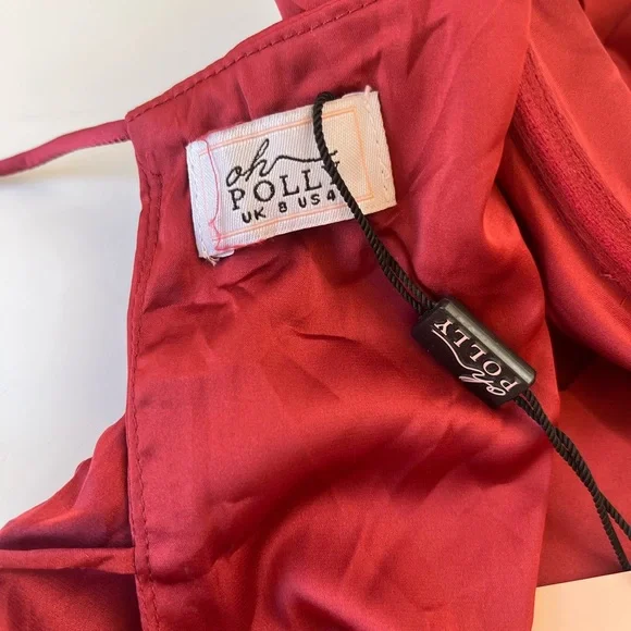 NWT Oh Polly Red Cowl Neck Underwire A-Line Mini Dress Size 4 - Picture 12 of 16